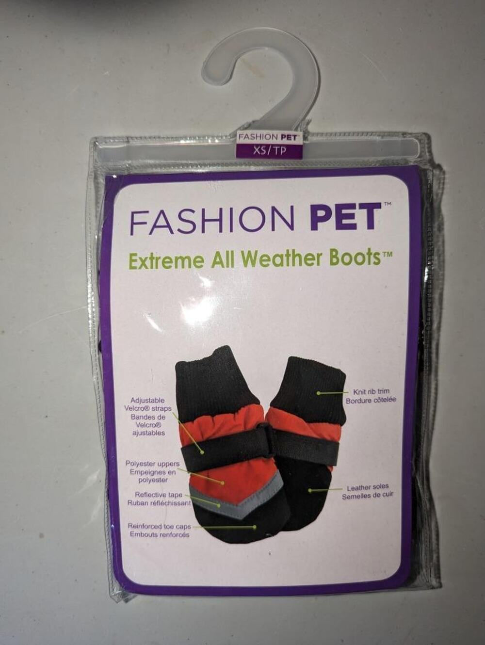 Fashion Pet Extreme All Weather Boots Dogs XSmall Red New -012203